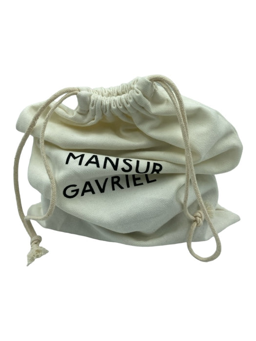 Mansur Gavriel Black Leather Wristlet Gathered Hinge Dustbag Inc. Bag Black / XS
