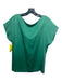 Theory Size P Green Acetate Blend Round Neck Cap Sleeve Top Green / P