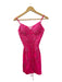 ASHLEYlauren Size 0 Hot pink Polyester Rhinestone Floral Strappy Back Mini Dress Hot pink / 0