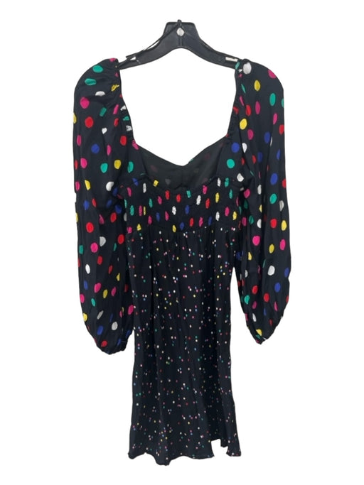 Rixo for Target Size 2 Black & Multi Rayon Polka Dots Sweetheart Neckline Dress Black & Multi / 2