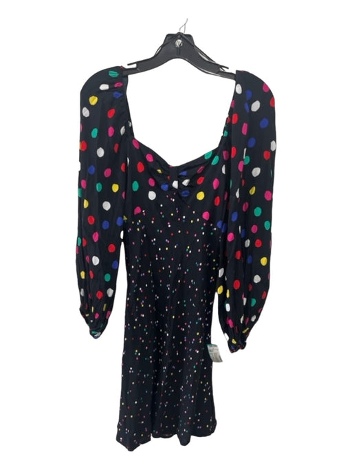 Rixo for Target Size 2 Black & Multi Rayon Polka Dots Sweetheart Neckline Dress Black & Multi / 2