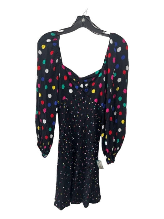 Rixo for Target Size 2 Black & Multi Rayon Polka Dots Sweetheart Neckline Dress Black & Multi / 2