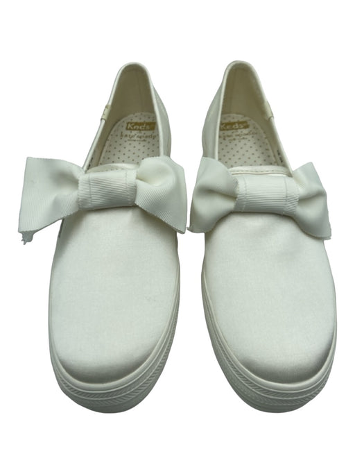 Keds for Kate Spade Shoe Size 8.5 White Satin round toe Bow Platform Sneakers White / 8.5