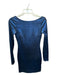 Ottmill Size XS Navy Velvet Long Sleeve Open Back Dress Navy / XS