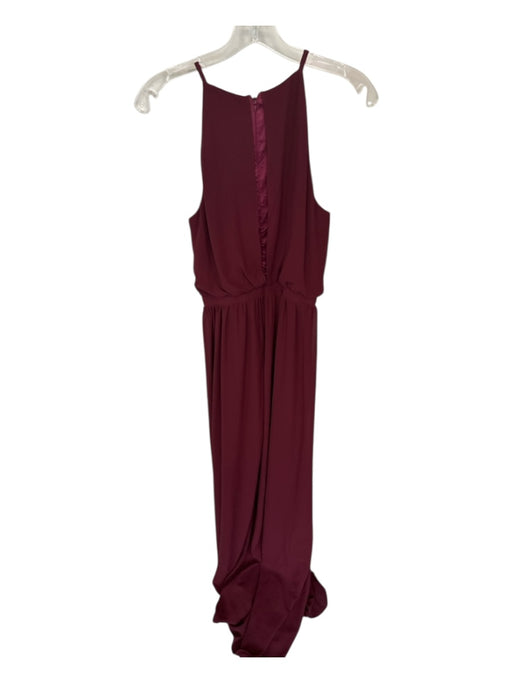 BHLDN Size M Maroon Polyester Spaghetti Strap Sleeveless Slit Gown Maroon / M