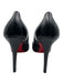 Christian Louboutin Shoe Size 40.5 Black Leather Pointed Toe Stiletto Pumps Black / 40.5