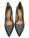 Sam Edelman Shoe Size 9 Navy Blue Leather Snake Stiletto Pointed Toe Pumps Navy Blue / 9