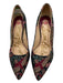 Sam Edelman Shoe Size 9 dark green, pink, gold Leather Lined Brocade Pumps dark green, pink, gold / 9
