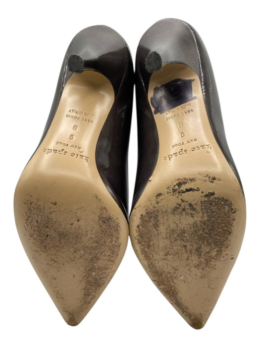 Kate Spade Shoe Size 9 Gray Patent Leather Bejeweled Pointed Toe Pumps Gray / 9