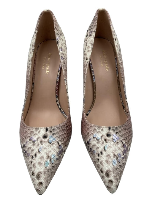 Kate Spade Shoe Size 9 White Pink & blue Snake Embossed Pointed Toe Pumps White Pink & blue / 9