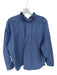Isabel Marant Size 34/XS Blue & White Cotton Long Balloon Sleeve Checkered Top Blue & White / 34/XS