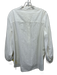 Tibi Size M White Cotton Long Sleeve Half Button Ruffle Detail Stripe Top White / M
