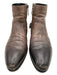 Prada Shoe Size 36 Brown Leather Ombre Stacked Heel Pointed Almond Toe Boots Brown / 36