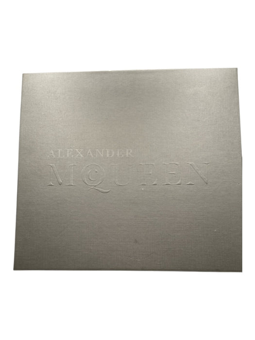 Alexander McQueen Shoe Size 35.5 Navy Blue Leather Gold hardware Skulls Booties Navy Blue / 35.5