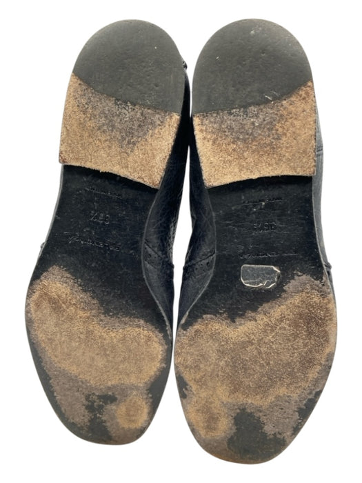 Balenciaga Shoe Size 36.5 Black Leather Elastic Scalloped Chelsea Ankle Booties Black / 36.5