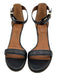 Givenchy Shoe Size 36 Black Leather Toe Strap Ankle Strap Zipper Detail Sandals Black / 36