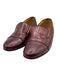 Lanvin Shoe Size 36 Burgundy Red Croc Leather Almond Toe Block Heel Loafers Burgundy Red / 36