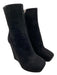 Prada Shoe Size 36 Black Leather Suede Side Zip Square Toe Wedge Boots Black / 36