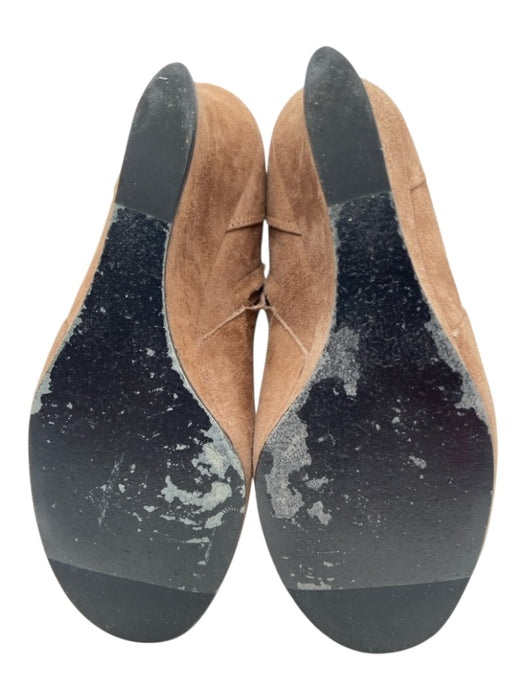 Lanvin Shoe Size 36 Light Tan Leather Suede Round Toe Buckle Detail Booties Light Tan / 36