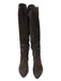 Prada Shoe Size 6 Taupe Brown Leather Suede Pointed Toe Side Zip knee high Boots Taupe Brown / 6
