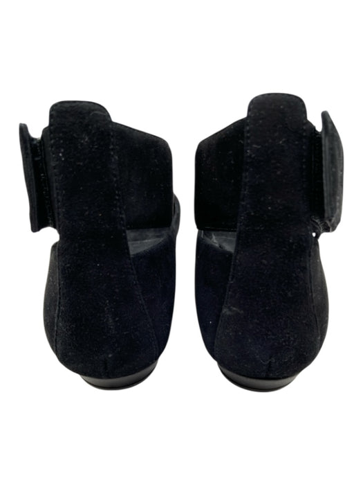 Guiseppe Zanotti Shoe Size 36 Black Suede Velcro Strap Pointed Toe Flats Black / 36