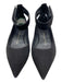 Guiseppe Zanotti Shoe Size 36 Black Suede Velcro Strap Pointed Toe Flats Black / 36