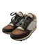Brunello Cucinelli Shoe Size 36 Gray, Brown, Red Cotton & Leather Sneakers Gray, Brown, Red / 36