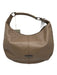 Isabella Fiore Taupe Brown Leather Tassel Hobo Stud Detail Gunmetal Hardware Bag Taupe Brown / Medium