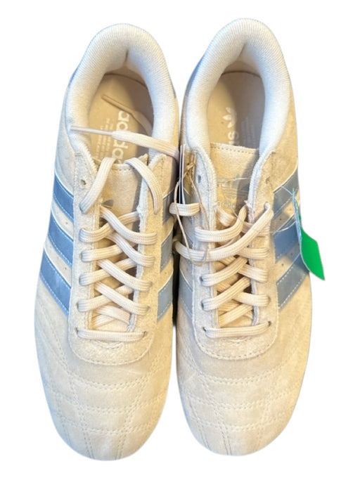 Adidas Shoe Size 6.5 Tan & Silver Suede Metallic Athletic Sneakers Tan & Silver / 6.5