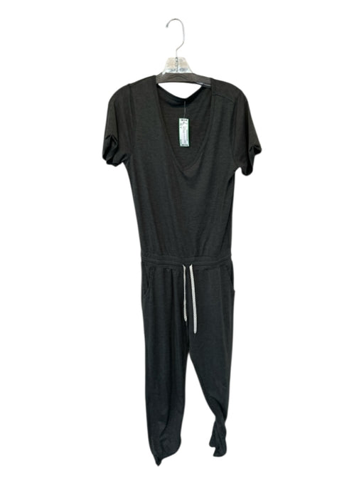 Vuori Size S Gray Polyester Cap Sleeve Drawstring Athletic Jumper Gray / S