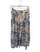 Staud Size 4 Tan & Navy Cotton Side Zip Leaves Maxi Skirt Tan & Navy / 4