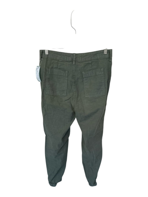 Frank & Eileen Size 2 Olive Green Flax Blend Cargo Pockets Pants Olive Green / 2