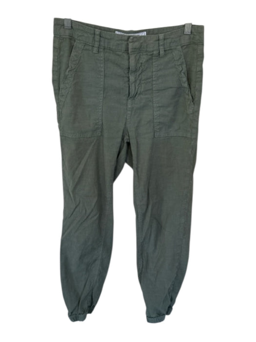 Frank & Eileen Size 2 Olive Green Flax Blend Cargo Pockets Pants Olive Green / 2
