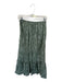 Lilla P Size XS Green & White Cotton Drawstring Striped Maxi Skirt Green & White / XS