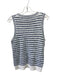 J Crew Size Medium Blue & White Sleeveless Striped Crochet Ribbed Top Blue & White / Medium