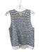 J Crew Size Medium Blue & White Sleeveless Striped Crochet Ribbed Top Blue & White / Medium