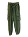 Retrofete Size Sm & Med Green Cotton Belt Stretch Waist Zip Pockets Pants Green / Sm & Med