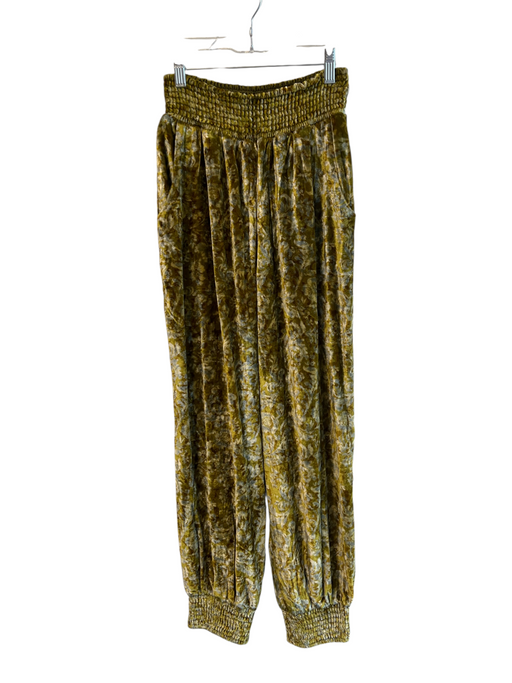 By Anthropologie Size XS Green & Multi Viscose Blend Pockets Muted Floral Pants Green & Multi / XS