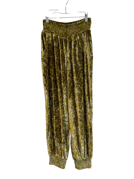By Anthropologie Size XS Green & Multi Viscose Blend Pockets Muted Floral Pants Green & Multi / XS