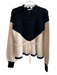 Zara Size Small Black & White Acrylic Blend Front Button Color Block Sweater Black & White / Small