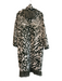Dundas x Revolve Size XS Green & White Wool & Polyester Fringe Midi Sweater Coat Green & White / XS