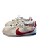 Nike Shoe Size 7.5 White, Red & Blue Leather Lace Up Round Toe Low Top Shoes White, Red & Blue / 7.5