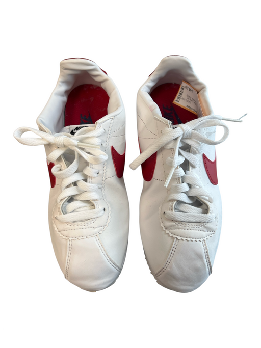 Nike Shoe Size 7.5 White, Red & Blue Leather Lace Up Round Toe Low Top Shoes White, Red & Blue / 7.5