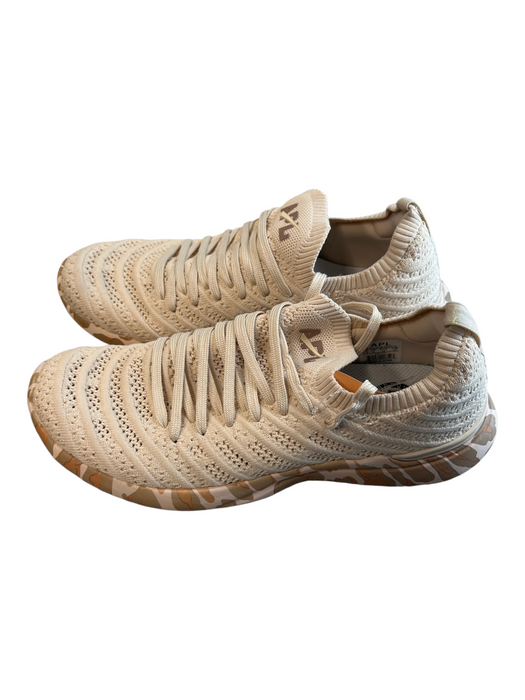 APL Shoe Size 7.5 Beige Fabric Low Top Lace Up Camo Print Sneaker Shoes Beige / 7.5