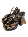 Jeffrey Campbell Shoe Size 7.5 Black & Multi Velour Platform Floral Shoes Black & Multi / 7.5