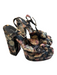Jeffrey Campbell Shoe Size 7.5 Black & Multi Velour Platform Floral Shoes Black & Multi / 7.5