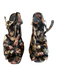 Jeffrey Campbell Shoe Size 7.5 Black & Multi Velour Platform Floral Shoes Black & Multi / 7.5