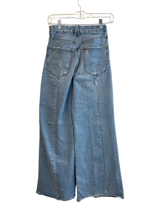 Good American Size 2/26 Light Wash Cotton High Rise Zip Fly 5 Pocket Jeans Light Wash / 2/26