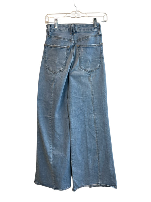 Good American Size 2/26 Light Wash Cotton High Rise Zip Fly 5 Pocket Jeans Light Wash / 2/26