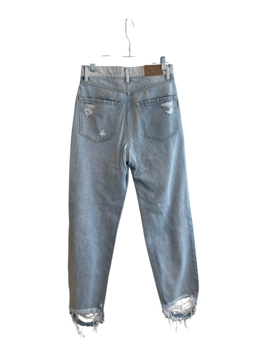 Retrofete Size 26 Light Wash Cotton Distressed High Rise Zip Fly Jeans Light Wash / 26